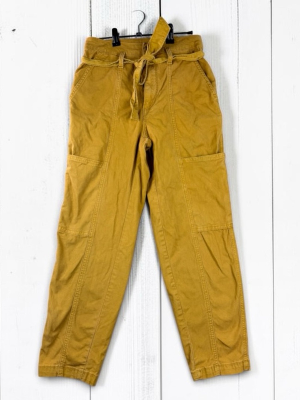 Universal Thread Mustard Cargo Paperbag Waist Pants